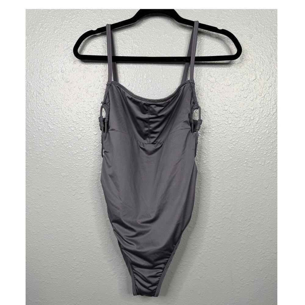 Shade Shore Grey One Piece Bathing Suit / Size-Large - Picture 8 of 11